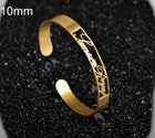 Customized Name Cuff Bracelet - Personalized Bangle, Multiple Widths & Styles - Style4 - lifestyle shot