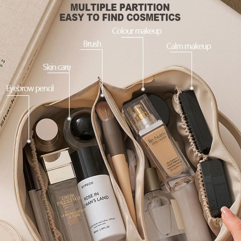 Large-Capacity Travel Cosmetic Bag – Makeup Organizer