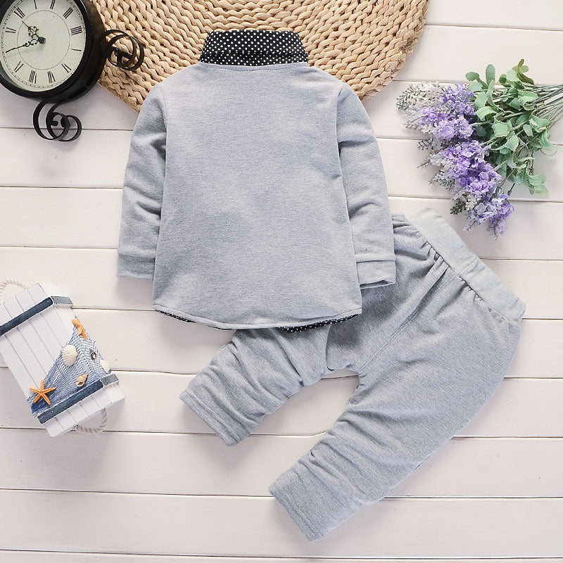 Toddler Boys Printed Suit – 2-Piece Casual Outfit