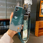 Wristband Phone Case Watercolor Phone Case - Blue - front view