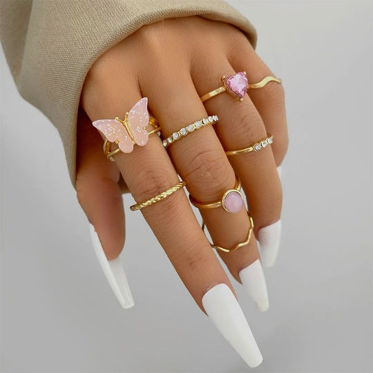 Boho Twist Stacking Rings – Geometric Set of Two