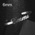 Customized Name Cuff Bracelet - Personalized Bangle, Multiple Widths & Styles - A - product photo