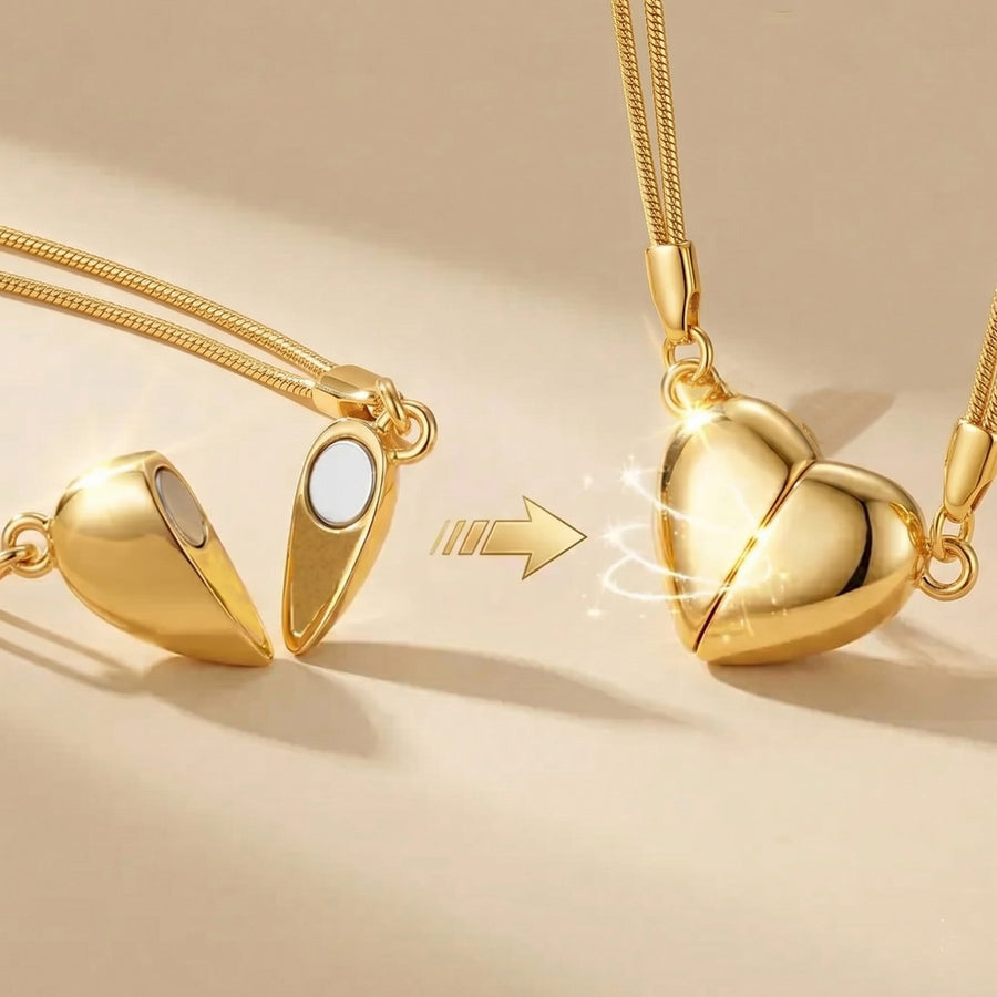 Magnetic Couples Heart Necklace – His & Hers Set
