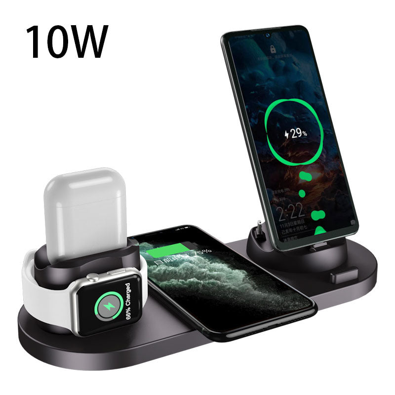 6-in-1 Wireless Charging Station – Phone, Watch & Earbuds