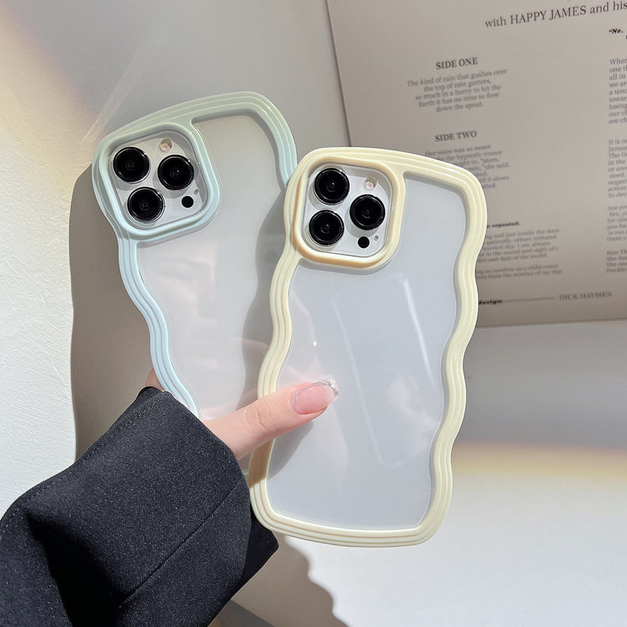 Wave Border iPhone Case – Candy Color Silicone