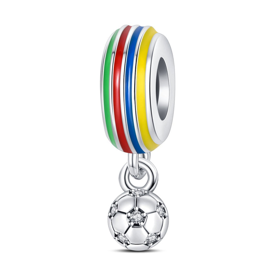 Football-Themed DIY Charm Beads for Sports Fans
