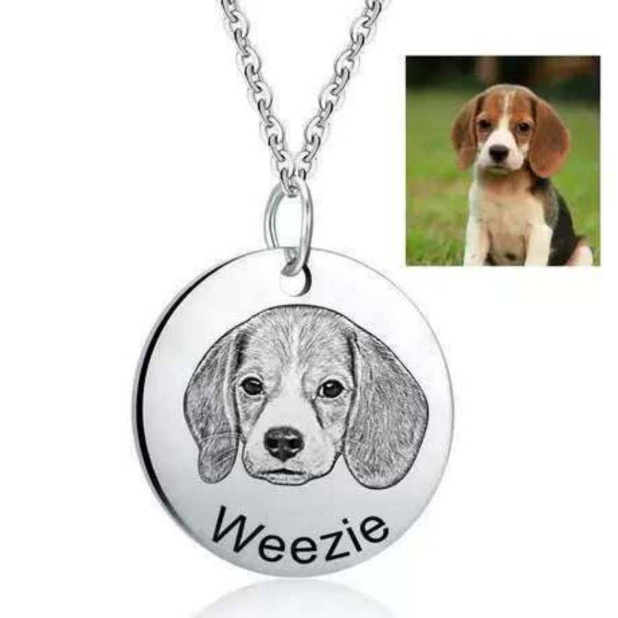 Laser-Engraved Photo Necklace – Custom Pendant
