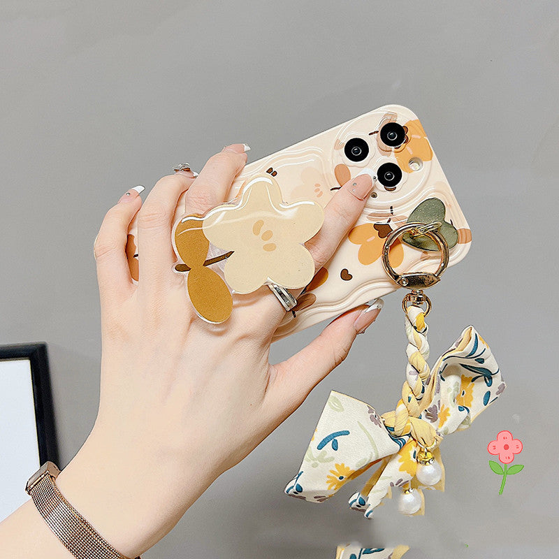 Autumn Floral Bow Scarf iPhone Case