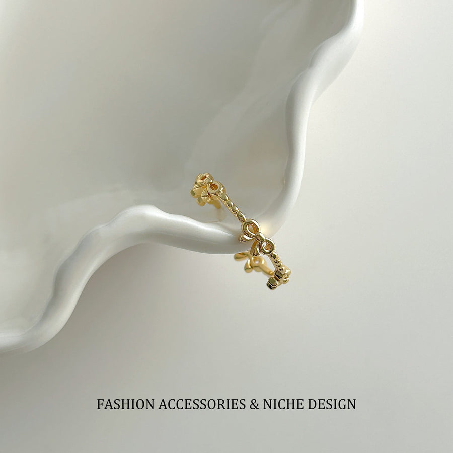 Korean Bow Ring – Minimalist Open Design, Adjustable Fit