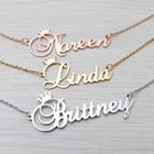 Custom engraved crown initial necklace stainless steel pendant
