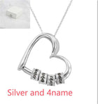 custom heart name necklace engraved pendant gift